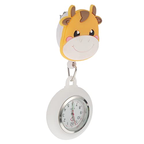 Genérico 1 Pc Reloj De Bolsillo De Enfermera Acollador Portátil Devanadera Watches para Placa Ver Fob Retráctil Patas Hombres Divertido Oro Reloj De Gancho Lindo Pin Metal