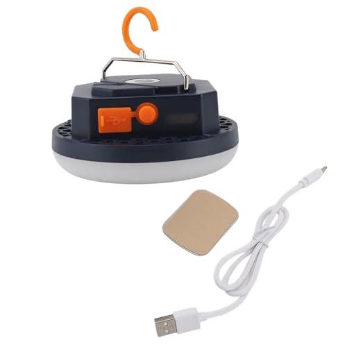 Lámpara de camping al aire libre, USB tipo C recargable multifunción linterna de camping con gancho para pesca