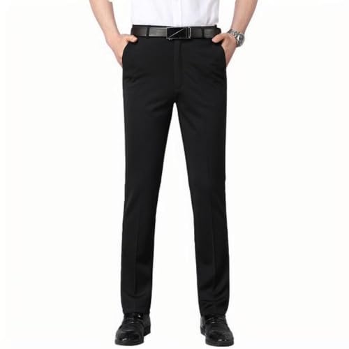 La mejor selección de Pantalones de traje para Hombre comprados en linea. 41 Alkanas Pantalones de Traje de Seda Helada para Hombre, Pantalones clásicos de Alta Elasticidad para Hombre, Pantalones Finos, Pantalones Casuales de Cintura Alta (MX/US, Cintura,...