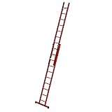 Vollkunststoff-Schiebe-Seilzugleiter mit Standtraverse, 2-teilig 2 x 10 Sprossen Arbeitshöhe bis ca. 6,30 m