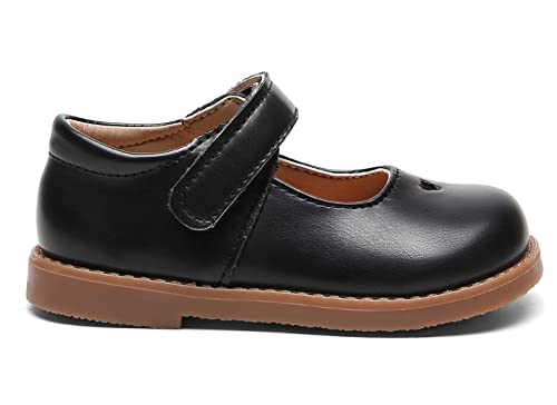 Dadawen Girl's Classic Mary Jane Flats School Uniform Shoes Dress Shoes Party Wedding Shoes Black Us Size 6 M Toddler #TOP5