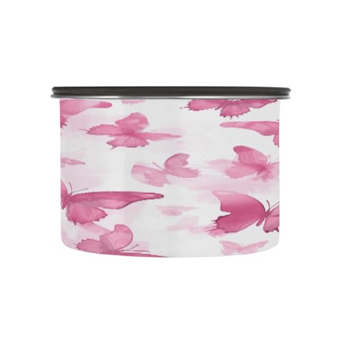 Envase hermético acero inox 500ml con tapa rosa