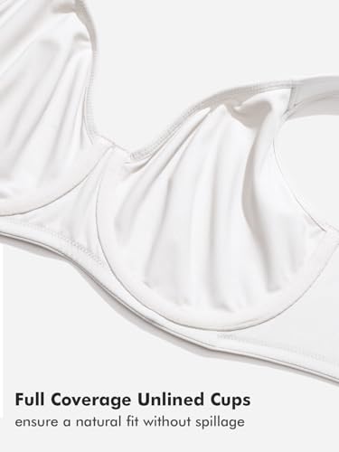 Image of DELIMIRA Women's Inbarely Plus Full Coverage Bra Plus Size Underwire Unlined Seamless Bras