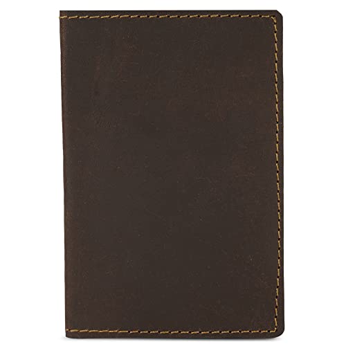 Wellbourne - Housse de passeport en cuir avec poches avant pour cartes, argent, portefeuille multifonction - 15,2 x 10,2 cm Cover