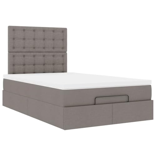 bettrahmen lattenroste Bed betten, bettrahmen Ottoman-Bett mit Matratzen Dunkelbraun 200x200 cm StoffGeeignet für Schlafzimmer – Bild 8