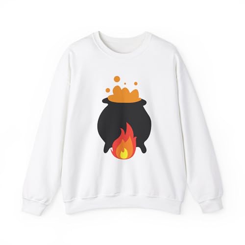 Sweat Halloween Fire Pot col rond idéal pour soirée feu de camp