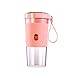 Mini frullatore portatile, tazza di miscelazione frappè elettrico tazza di succo, ricaricabile USB, con bottiglia da viaggio da 400 ml, per casa, viaggi e sport all'aperto,Rosa