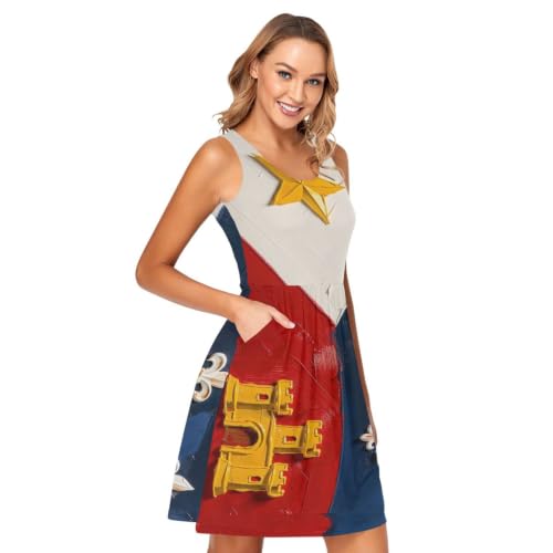 Robe de plage Acadiana avec poches intégrées et coupe légère sans manches