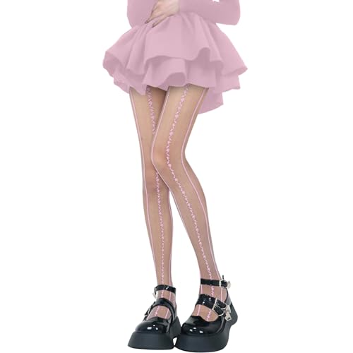 Image of Benefeet Sox Womens Sheer Tights Girls Floral Patterned Sheer Nylon Pantyhose Stockings Silky Party Lolita Tights Gifts