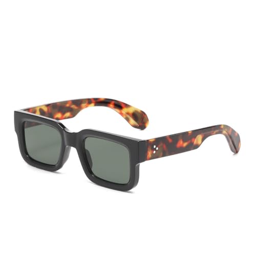 Lunettes de soleil carrées faites main en acétate premium style japonais pour senior