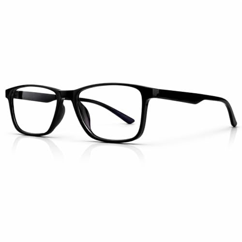 Image of UV Protection Glasses Blue Cut Blocking Harmful Rays Glasses for Men & Women Zero Power Computer Specs Eye Protection Lightweight Frame with Case & Cleaning Cloth