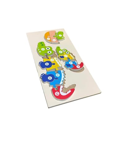 Image of Butterfly Life Cycle Puzzle for Kids, Wooden Puzzle with Layers Showing Butterfly Transformation, Ages 2+ | Aligator Life Cycle Jigsaw Puzzle -Fun &Animal Puzzle | Combo Pack of 2