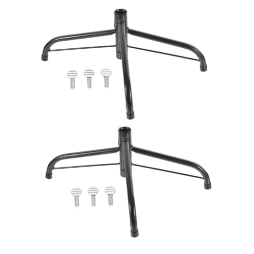 PRETYZOOM Xmas Tree Stand Base 2pcs Artificial Christmas Tree Support Bracket Compact Storage Home Decor Festive Christmas Accessory