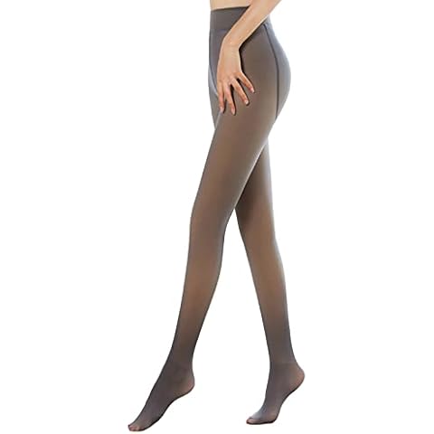 ZTVOWTO Fleece Lined Leggings Women,Thermal Leggings Women,Women's Winter Fleece Lined Tights,Fake Translucent Thermal Tights Pants Warming Fleece Tights (Black(220g)) Cover