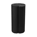 Faltbare Papiersäule - Dekosäule - Vielseitig Einsetzbar als Beistelltisch, Sockel oder Blumenhocker -Platzsparend & Leicht - Ideal für Wohnzimmer, Flur & Events (schwarz, Ø30 H 60 cm)