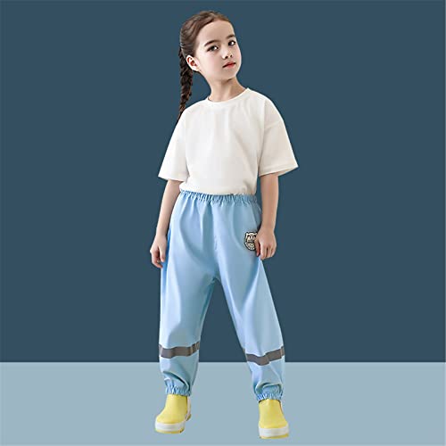 KAGAYD Toddler Kids Water-Proof Rain Pants Boy Girl Mud Dirty Proof Long Elastic Waist Trousers Sweatpants3