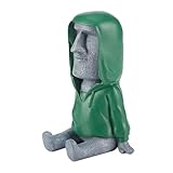 [Design creativo] La statuetta retrò adotta il design retrò del ritratto moai, un'arte astratta che può rendere la tua stanza più affascinante