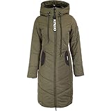 khujo Arbay Women Winter Parka Wintermantel Mantel (L, Green)