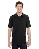 Hanes Men's Short Sleeve X-Temp W/ FreshIQ Polo, Black, X-Large