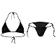 YJZQ Sissy Bikini für Männer, Set BH und String, atmungsaktiv, Thong Hot Unterwäsche, Dessous-Set, Bademantel, Herren, Pyjama, Cosplay, Höschen, Schnur, Halloween-Kostüm