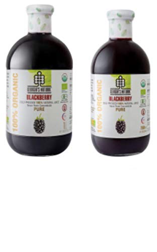 Blackberry Juice, Organic, Natural, Pure, Made from Wild Blackberries, Fresh Juice 1 Liter, Vegan, 100% Kosher