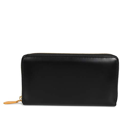 [エッティンガー] ラウンドファスナー長財布 Large Zip-Around Purse Metal Zip BH2051EJR ブラック/イエロー