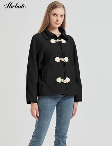 Womens Soft Polar Fleece Jacket Lightweight Long Sleeve Horn Button Warm Shacket Coat Comfortable Outerwear3