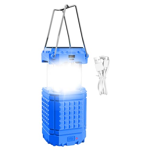 Luz solar para exteriores, lámpara plegable impermeable con manivela, carga USB, luz solar de camping, para barbacoa, reparación de coches, senderismo, pesca, escalada, patio, jardín y patio