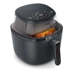 Philips Airfryer 3000 Series 7.2L, Kookvenster, 16-in-1 Airfryer, RapidAir Plus-technologie, Vetverwijdering, HomeID Recept App, Gemakkelijk schoon te maken (NA340/00)