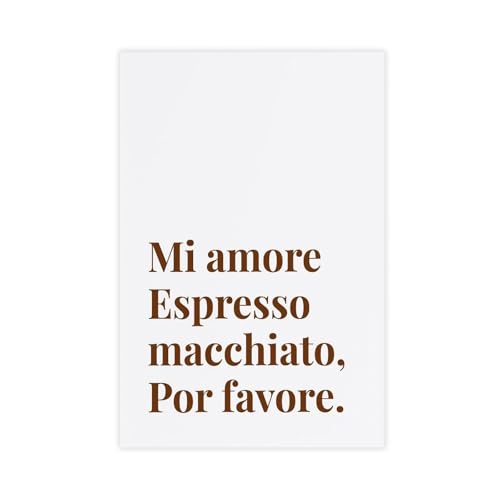 YFET Honey, Please Give Me A Macchiato Espresso Canvas Art Quotes Posters Images Dormitory Living Room Bedroom Office Decoration Wall Painting Unframe 20x30inch
