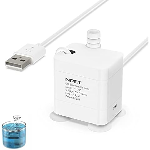 NPET Cat Water Fountain Replacement Pump Compatible with WF100 Cat Fountain Cover