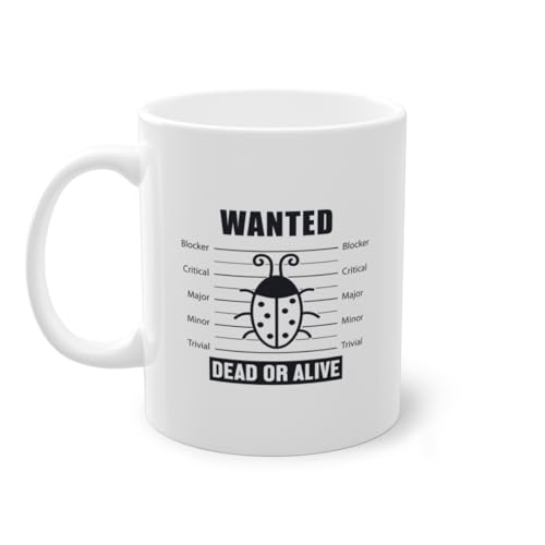 Bugs Wanted Softwareentwickler Coder Kaffeetasse | Softwareingenieur Developer Programmierer Tasse Weiß (01854B) Bugs Wanted Softwareentwickler Coder Kaffeetasse | Softwareingenieur Developer Programmierer Tasse Weiß (01854B)