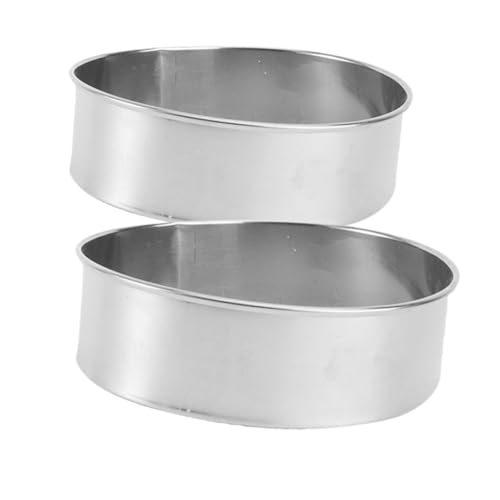 STOBAZA 2pezzi Colino Maglie in Acciaio Setaccio Rotondo per Farina Colino per Alimenti Setaccio per Spezie e per Cottura al Forno e Spolverizzazione