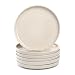 Produktbild LEONARDO HOME Speiseteller ROMA 6er Set  Ø 22 cm  Mikrowellen- & Spülmaschinengeeignet  stapelbar  Keramik Geschirr für 6 Personen  Steingut-Teller mit glasierter Oberfläche  creme  027258