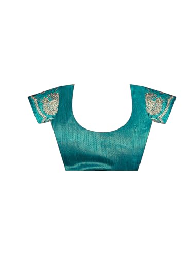 Image of Satrani Women'S Georgette Embroidery Bandhani Printed Saree With Unstitched Blouse Piece