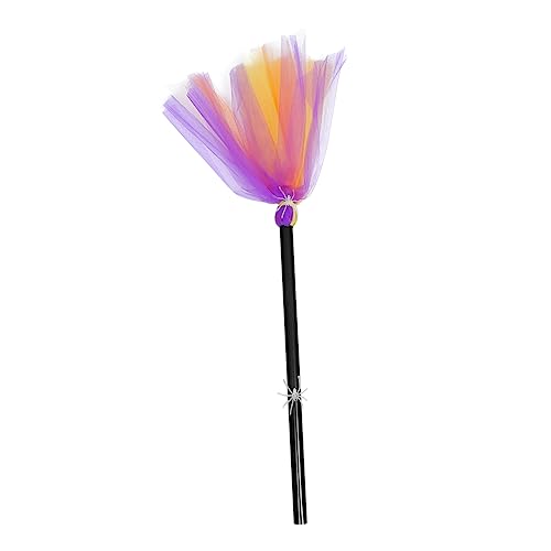 HAPINARY 1pc Halloween Broom Halloween Prop Supply Halloween Festival Decor Witch Broom Broom for Witch Broom Props Halloween Party Decoration Dress up Witch Broom Wizard Plastic
