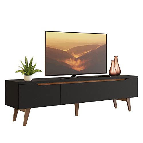 Rack para Tv até 75 Polegadas Madesa Reims 2 Portas 1 Gaveta - Preto
