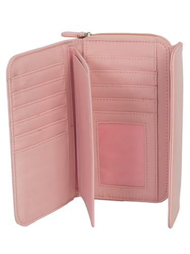Womens Tri Fold Wallet, Multi Card Holder Zipper Pocket3
