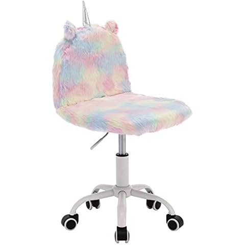 Silla Infantil Escritorio de Piel Sintética Giratoria Altura Ajustable Cover