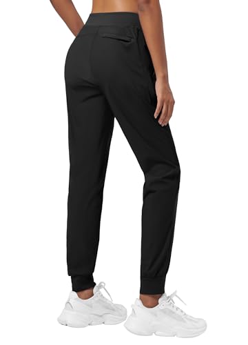 Willit Women's Joggers Lightweight Hiking Pants Quick Dry Travel Athletic Track Pants Zipper Pockets UPF 50+3