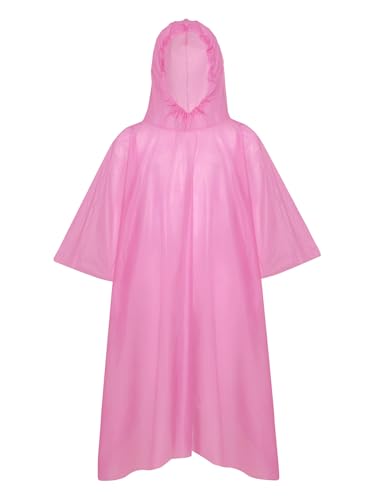 FEESHOW Kids Boys Girls Disposable EVA Rain Coats Lightweight Rain Jacket Water Resistant Poncho for Outdoor Activities