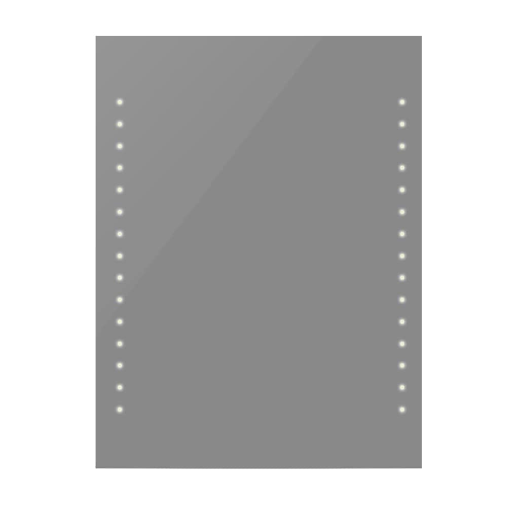 vidaXL Espejo de Pared para Cuarto de Baño Lavabo con Luces de LED 80x60 cm