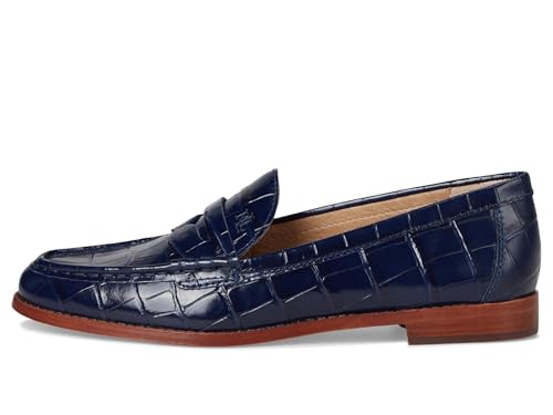 Image of Lauren Ralph Lauren Wynnie Crocodile-Embossed Leather Loafer