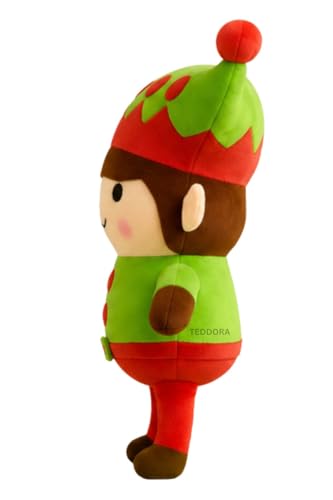 Image of Christmas Santa Clauss Jingle Boy Soft Toy for Girls Boys Kids, Claus Stuffed Baby Teddy Gift Birthday, 25 cm
