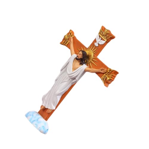 Cruz de resina cristiana PRETYZOOM, crucifijo decorativo y collar de Jesús