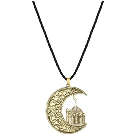 Salamstore Vintage Alloy Electroplated Geometric Pendant Necklace, Ancient Gold, Ancient Silver, 21-50cm Circumference (Gold color)! Cover