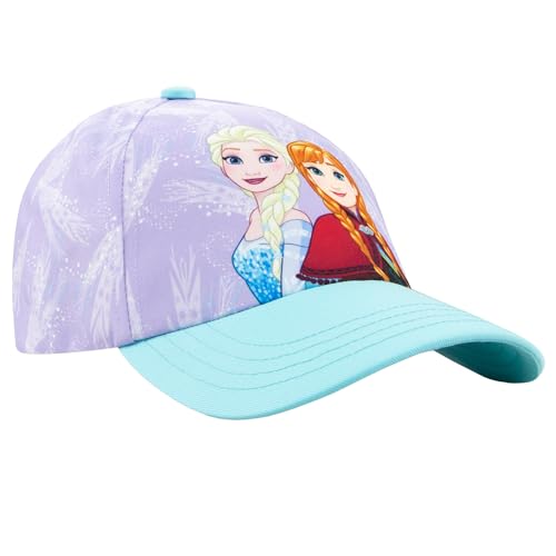 Disney Baseball Cap | Official Frozen Girls Sun Hat | Elsa Kids Summer Hat | Purple One Size3