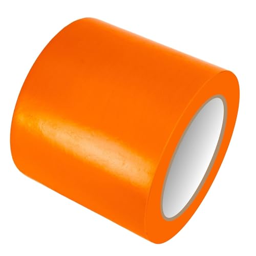 Image of GTSE 4 inch x 108 ft Orange PVC Vinyl Floor Tape, 12 Rolls, Safety Marking Tape, 6 mil Thick, Suitable for Dance Floors, Gyms, Warehouses, Sports Facilities