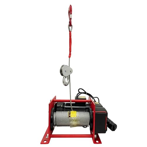 INTSUPERMAI Electric Hoist Small Electric Winch 500-1000kg Lift Winch Electric Winding Machine Small Lifting Equipment for Lifting, 220V (500-1000kg Bearing)