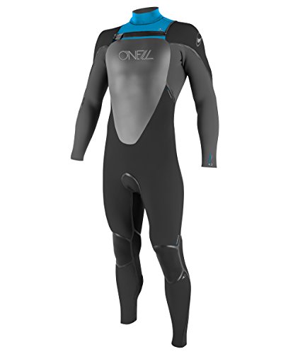 O'Neill Wetsuits Youth Mutant 5/4/3 mm w/Hood Fluid Seam Weld Full Suit, Black/Graph/Tahiti, 16